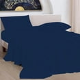 thumbnail image 1 of 100% Pure Egyptian Cotton 800 Thread Count Sheet Set, 4 Pc Set, Sateen Weave, Hotel Collection Soft Luxury Bedding, Fits Upto 21" Inch Deep Pocket (Navy Blue Stripe, California King Size), 1 of 5