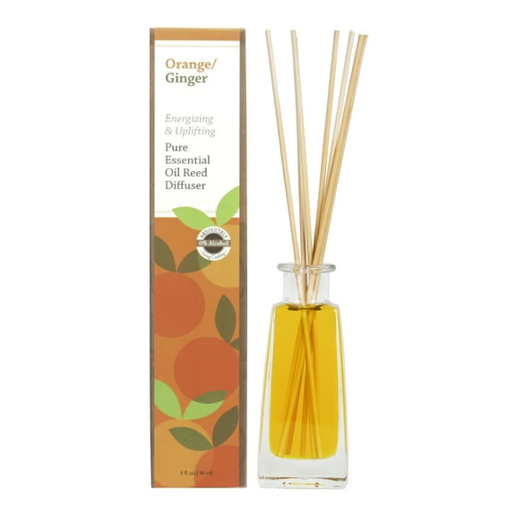 100% Pure Essential Oil 3 OZ REED DIFFUSER, ORANGE GINGER