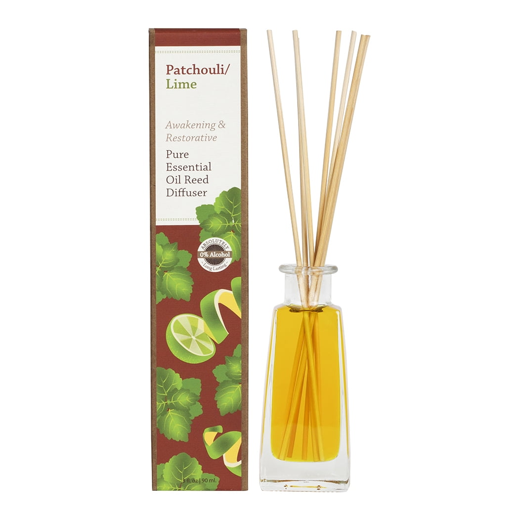 100% Pure Essential Oil 3 OZ REED DIFFUSER, PATCHOULI LIME