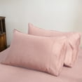 thumbnail image 1 of 100% Pure French Linen Pillowcases Soft & Breathable Pillow Case Set of 2 - Pink 20x36 Inch, 1 of 7