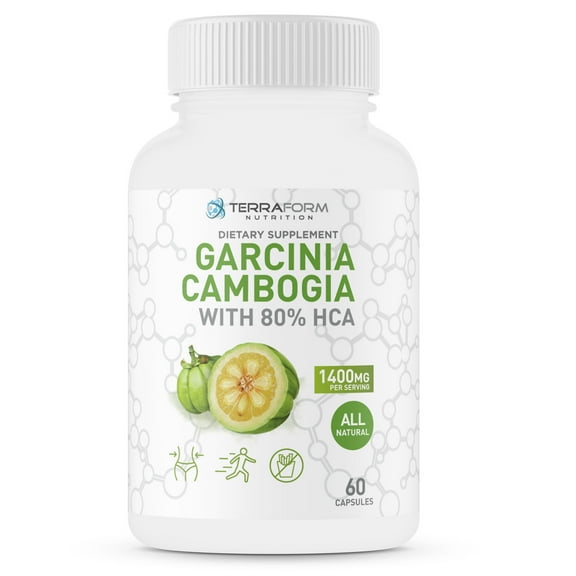 100% Pure Garcinia Cambogia Extract - 80% Natural HCA 1400mg per Serving - Fast Weight Loss Support, All-Natural Appetite Suppressant - 1 Month Supply - Money Back Guarantee