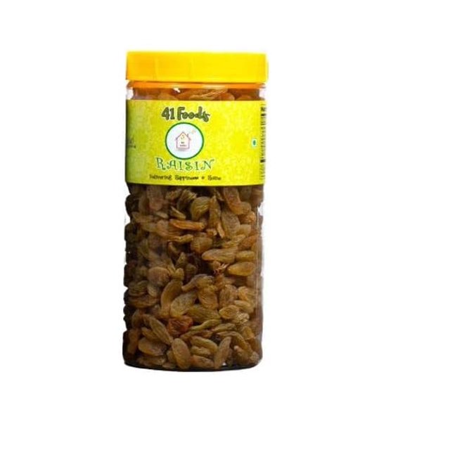 100 Pure Golden Raisins By 41 Foods 100gm, Rich In Potassium, Fiber