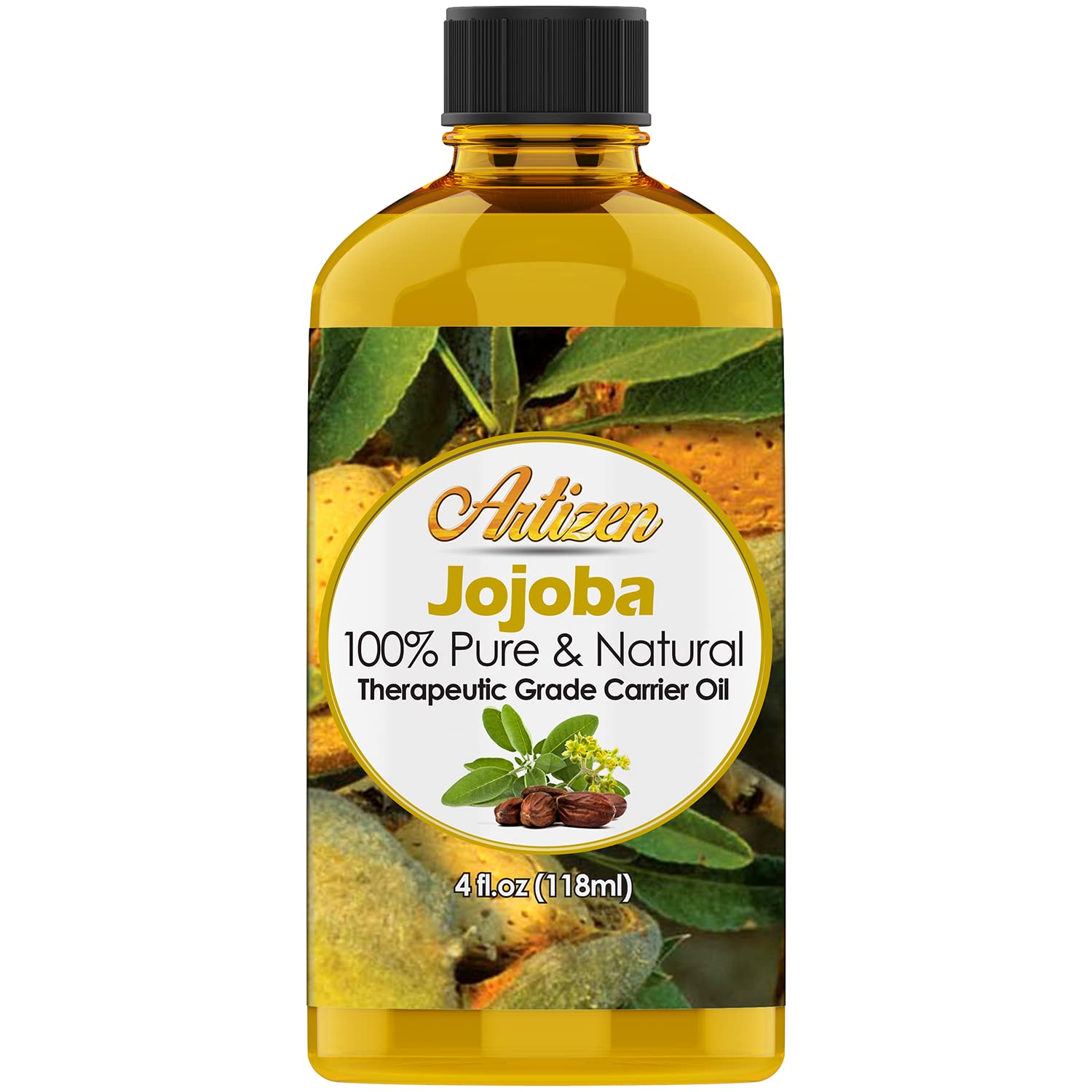 Artizen 100 Pure Jojoba Oil 4oz Natural Carrier Oil For Hair Skin Face 