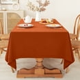 thumbnail image 1 of 100% Pure Linen Tablecloth, 55x55 Inch Square Table Cover - Caramel, 1 of 7