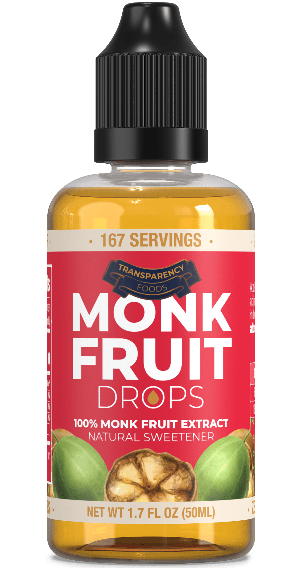 100 Pure Monk Fruit Extract (6 Drops = 1 Tsp of Sugar) Zero Calories