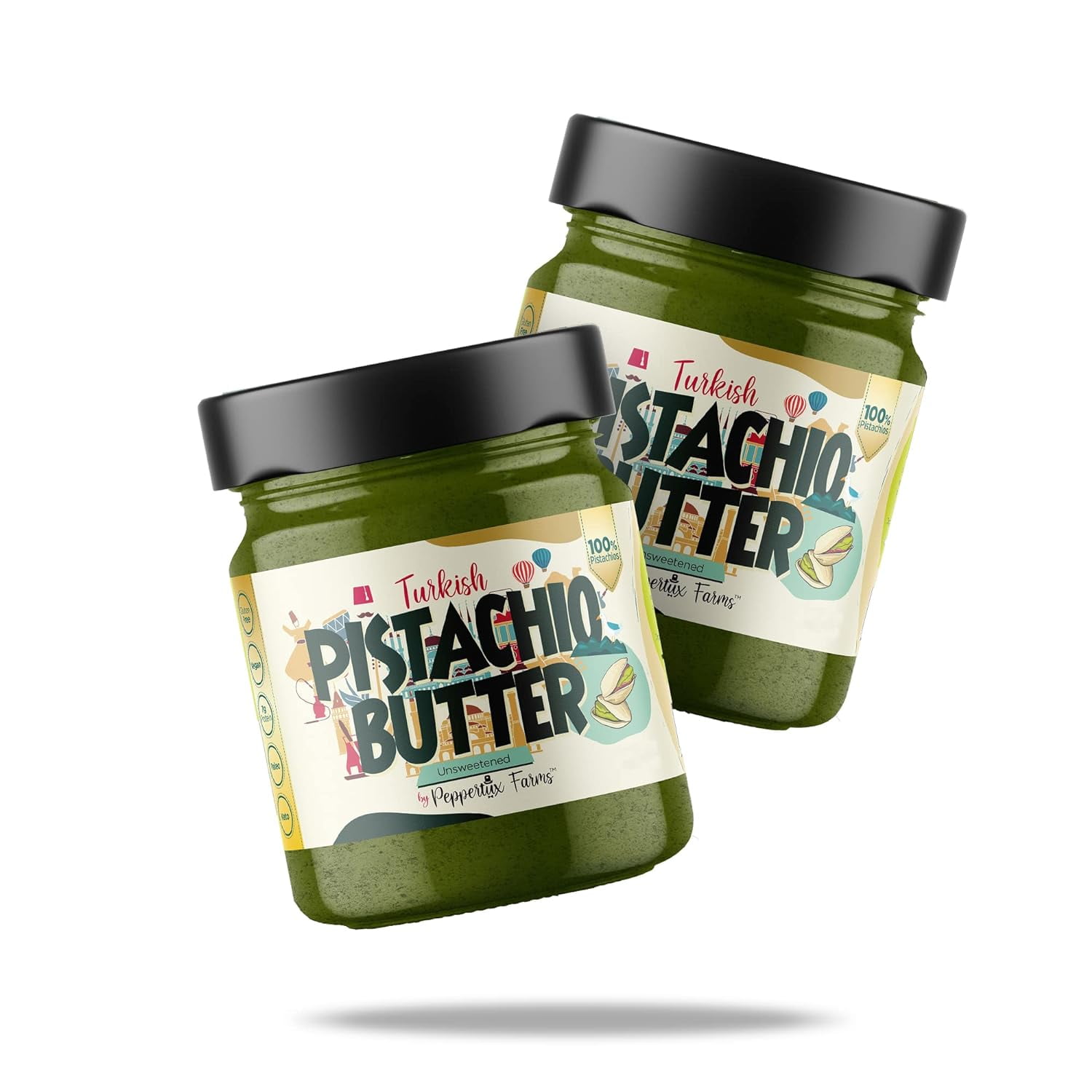 100 Pure & Natural Pistachio Butter Unsalted Spread Bundle Turkish
