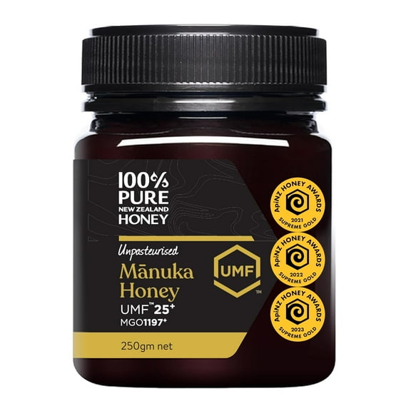100% Pure New Zealand Manuka Honey, Certified UMF 25+ (MGO 1197+) Raw Manuka Honey, 8.8 Oz (250g)