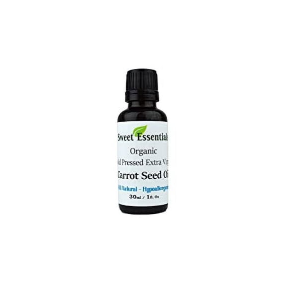 100% Pure Organic Carrot Seed Oil | Extra Virgin | Cold Pressed | Unrefined | Imported From France | For Hair, Skin, & Nails (1 fl oz - Euro Dropper)