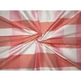 thumbnail image 1 of 100% Pure Silk Dupion pink white salmon color Plaids Fabric 54" wide DUP#C121[4] [10584], 1 of 4