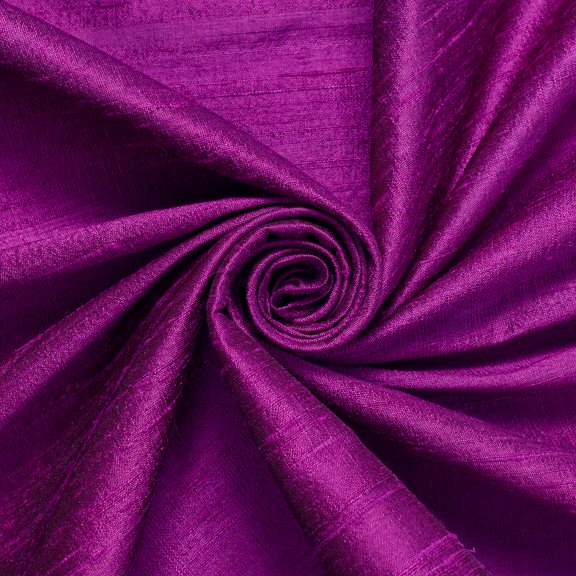 100% Pure Silk Dupioni Fabric 54" Wide BTY Drape Blouse Dress Craft (Magenta)