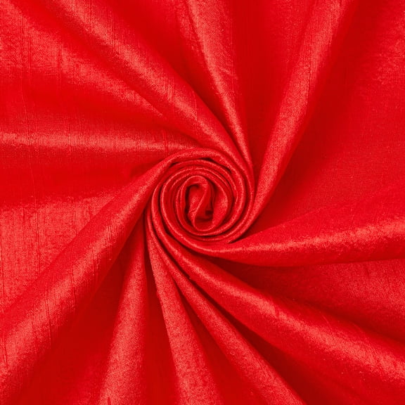 100% Pure Silk Dupioni Fabric 54" Wide BTY Drape Blouse Dress Craft (Red)