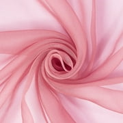 100% Pure Silk Georgette Chiffon Fabric 44" Wide BTY Drape Blouse Dress Craft Dusty Rose