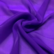 100% Pure Silk Georgette Chiffon Fabric 44 Wide BTY Drape Blouse Dress Craft Purple