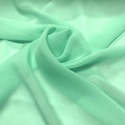 100% Pure Silk Georgette Chiffon Fabric 44" Wide BTY Drape Blouse Dress Craft Seafoam