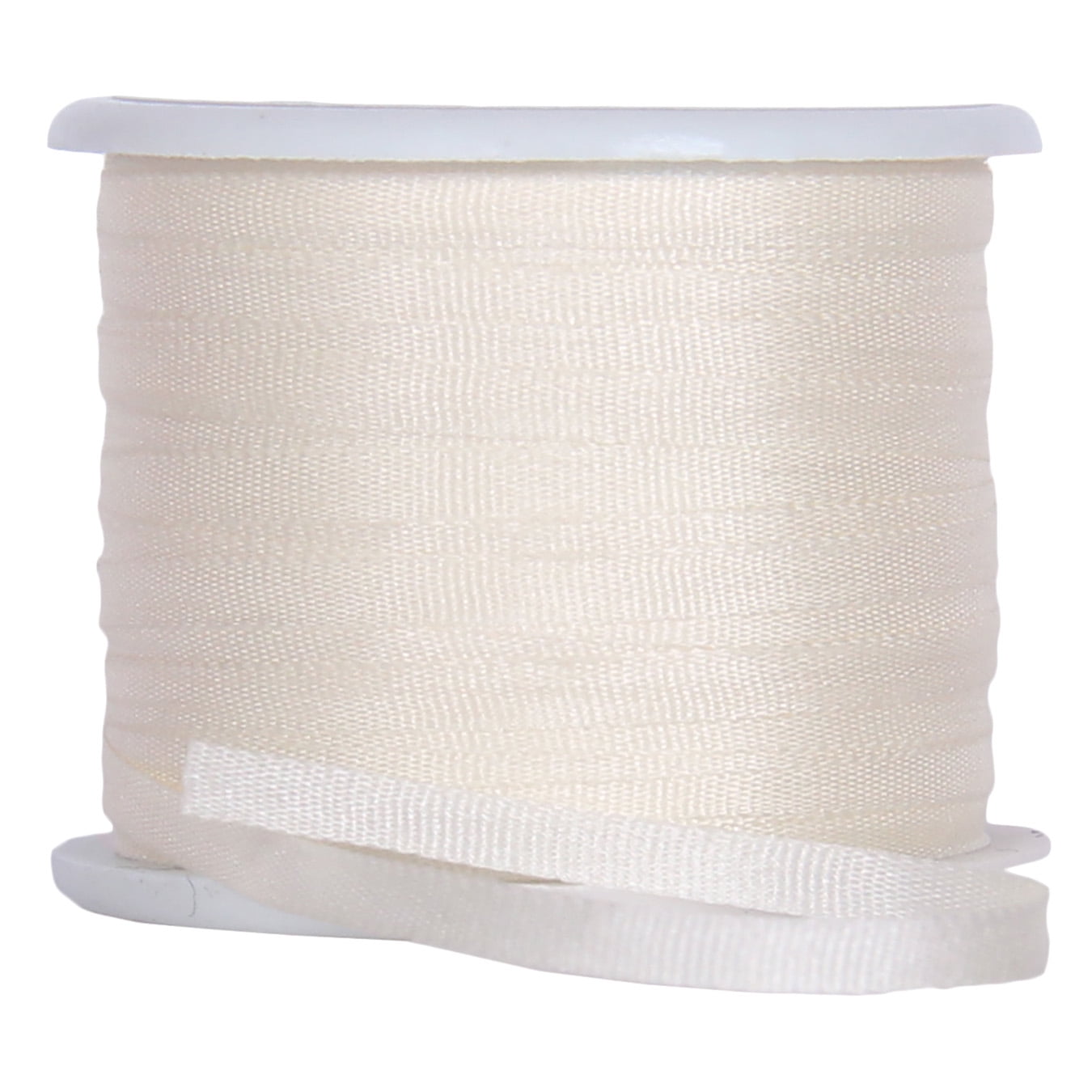 Threaded Ribbon Threadart 100% Pure Silk Ribbon, 2mm Cream, 3 Sizes, 50 Colors, 10m ...