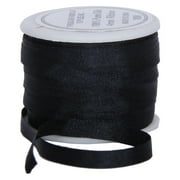 100% Pure Silk Ribbon by Threadart - 4mm Black - No. 002 - 3 Sizes - 50 Colors Available