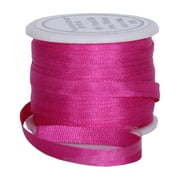 100% Pure Silk Ribbon by Threadart - 4mm Magenta - No. 566 - 3 Sizes - 50 Colors Available