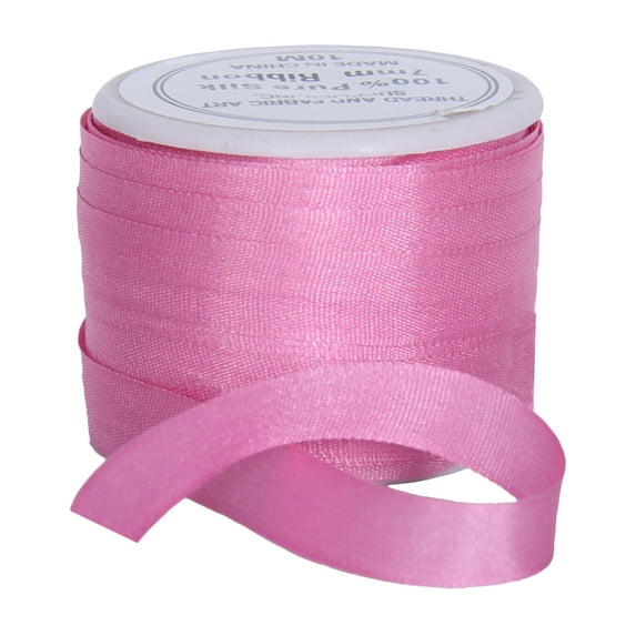 100% Pure Silk Ribbon by Threadart - 7mm Dusty Rose - No. 565 - 3 Sizes - 50 Colors Available