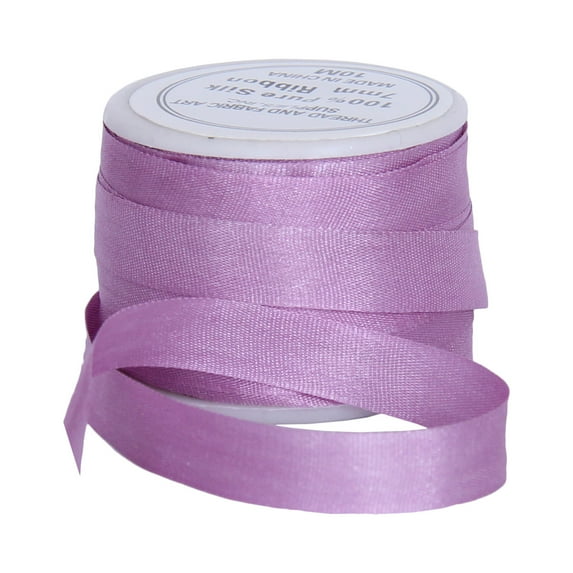 100% Pure Silk Ribbon by Threadart - 7mm Lavender - No. 571 - 3 Sizes - 50 Colors Available