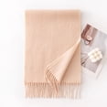 thumbnail image 1 of Women‘s 100% Wool Scarf, Lightweight Solid Color Winter Scarf with Fringe, 180x30cm,180*30cm,10, 1 of 34