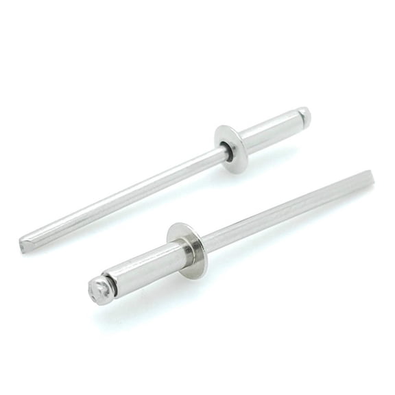 100 Qty 304 Stainless Steel Blind Rivets (#4-4) 1/8" Diameter x 1/4" Grip (BCP164)