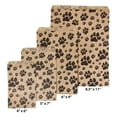 thumbnail image 1 of 100 Qty 6" x 9" Decorative Flat Paper Gift Bags - Paw-Print Pattern on Brown Kraft Bags - for Sales/Treats/Parties Cookies/Gifts - N'icePackaging, 1 of 10