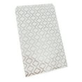 thumbnail image 1 of 100 Qty 6" x 9" Decorative Flat Paper Gift Bags - Silver Trellis Pattern on White Kraft Bags - for Sales/Treats/Parties Cookies/Gifts - N'icePackaging, 1 of 8