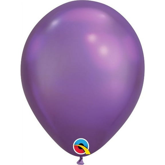 100 Qualatex Chrome Purple Latex Balloons 7"