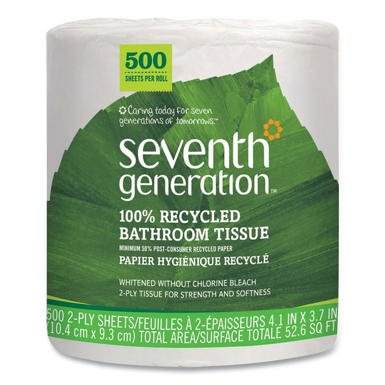 100% Recycled Bathroom Tissue, Septic Safe, Individually Wrapped Rolls, 2-Ply, White, 500 Sheets/Jumbo Roll, 60/Carton 100% Recycled Bathroom Tissue, Septic Safe, Individually Wrapped Rolls, 2-Ply, White, 500 Sheets/Jumbo Roll, 60/Carton