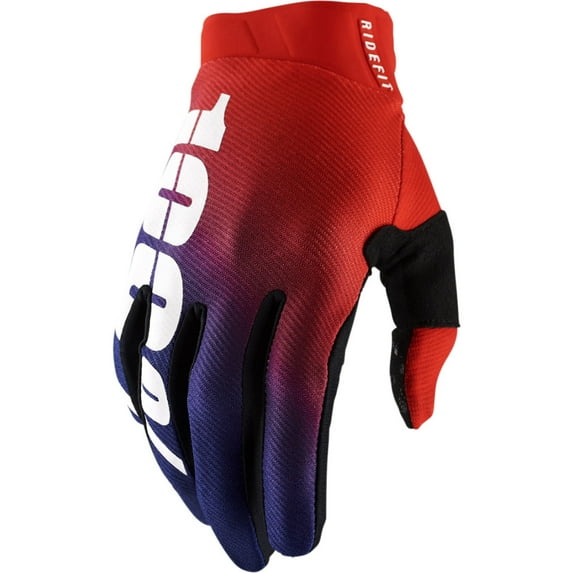 100% RIDEFIT Motocross Gloves - MX Dirt Bike & Powersport Riding Gear for Men