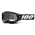 thumbnail image 1 of 100% Racecraft 2 Mountain Bike & Motocross Goggles - MX and MTB Racing Protective Eyewear (Black - Clear Lens), 1 of 7