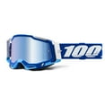 thumbnail image 1 of 100% Racecraft 2 Mountain Bike & Motocross Goggles - MX and MTB Racing Protective Eyewear (Blue - Mirror Blue Lens), 1 of 7