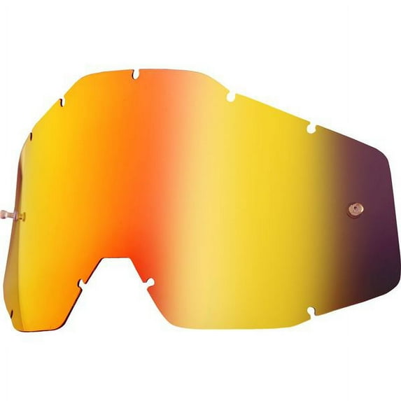 100% Racecraft/Accuri/Strata Replacement Lens, Red Mirror/Smoke Anti-Fog Lens
