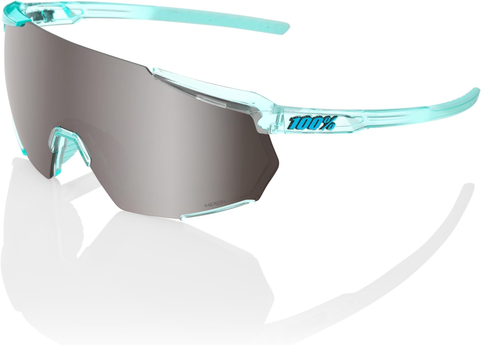 100% サングラス Racetrap 3.0 Translucent Mint 100% Racetrap 3.0 Sunglasses - Polished Translucent Mint