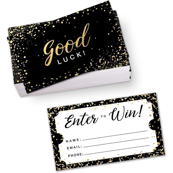 100 Raffle Tickets / 2" x 3.5" Contest Tickets/Giveaways Entry Forms/Grand Opening Enter to Win Cards