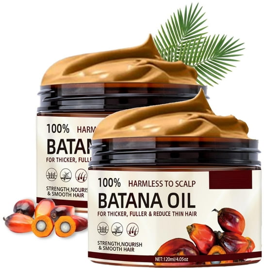 100% Raw Batana Oil for Hair, Natural Raw and Pure Unrefined Batana Oil Organic Hair Batana Oil(2pcs)