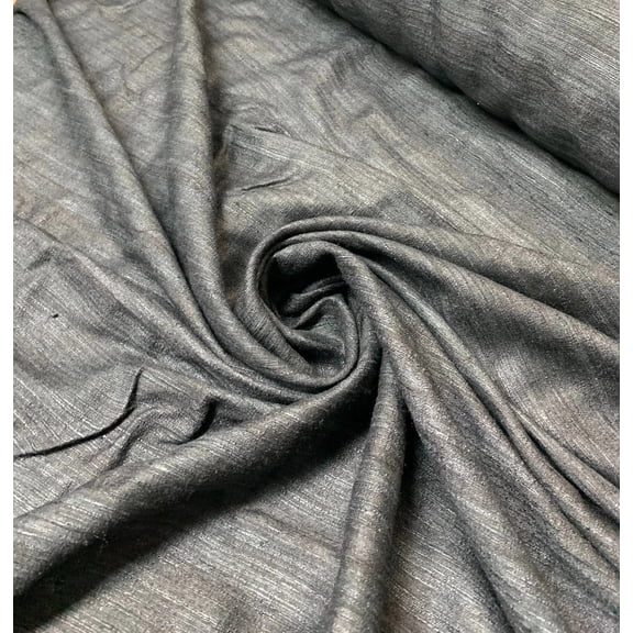 100% Raw silk noil Matka fabric, beautiful wine color noil silk. Sold by the yard-Gray