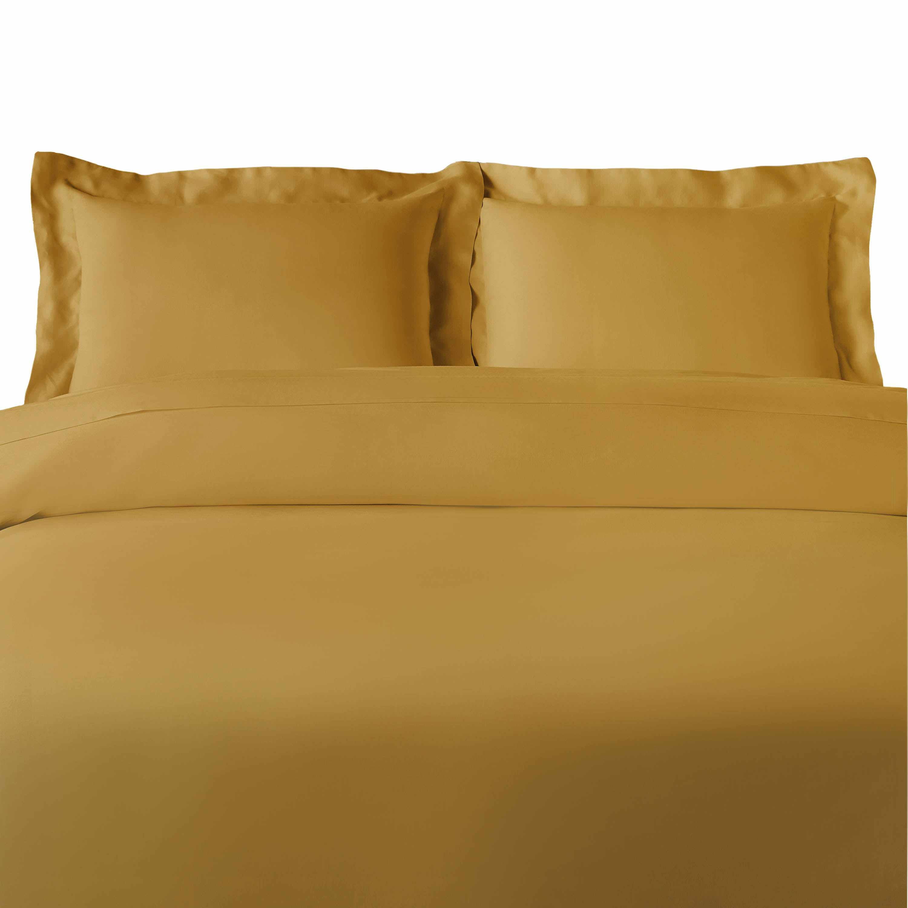 100 Rayon from Bamboo Nature Collection Duvet Cover Set Gold / Full