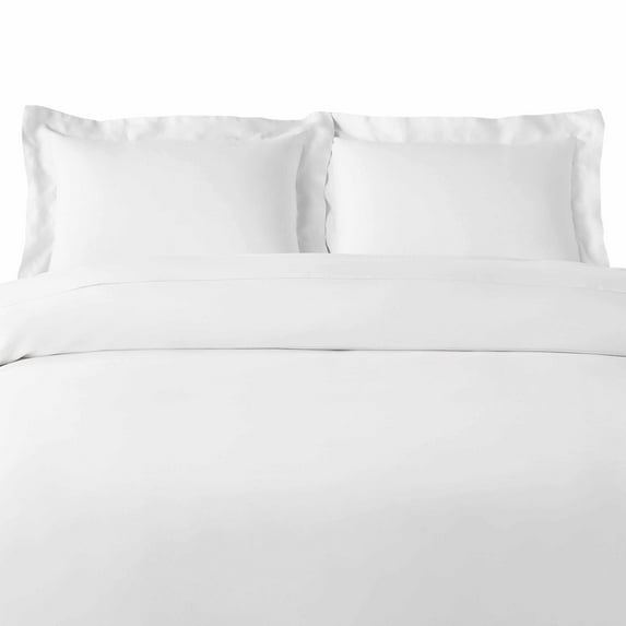 100% Rayon from Bamboo Nature Collection Duvet Cover Set White / Full/Queen