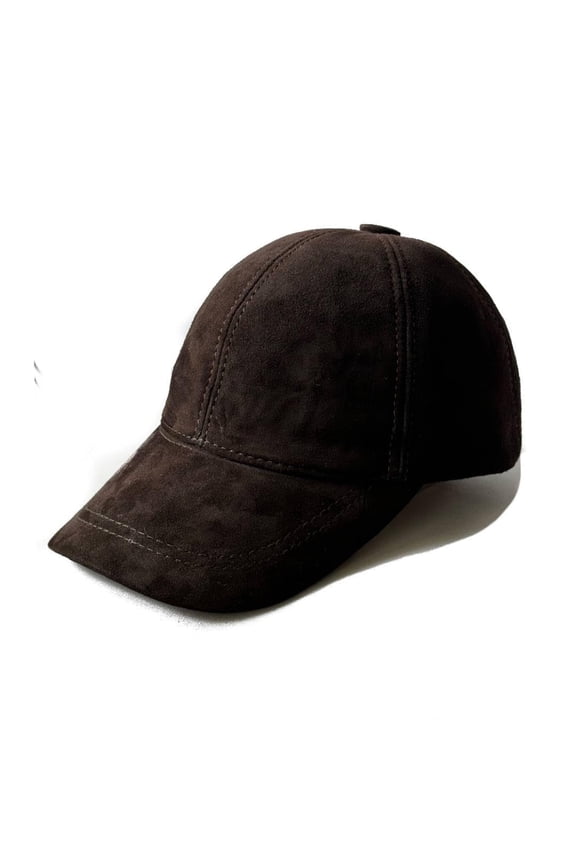 100% Real Genuine Lambskin Leather Baseball Cap Hat Sports Visor