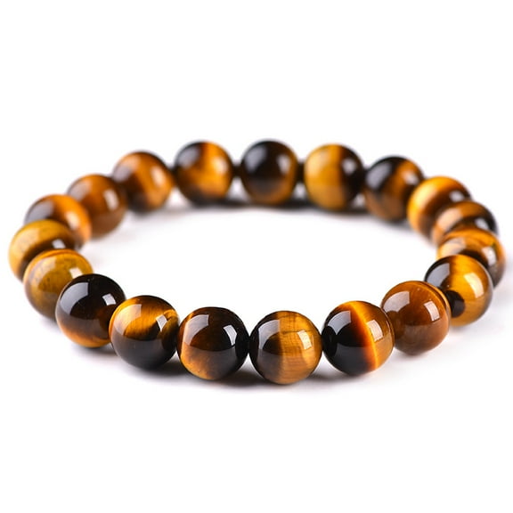 100% Real Natural Attractive Tiger Eyes Stretch Stone Bracelet,10mm Beads