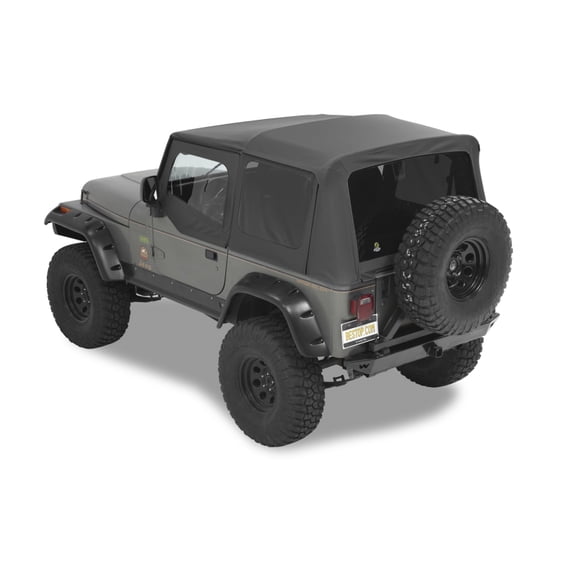 Bestop 54601-01 Jeep Wrangler with Tinted Windows Supertop Replacement Top, Black Fits select: 1989-1995 JEEP WRANGLER / YJ