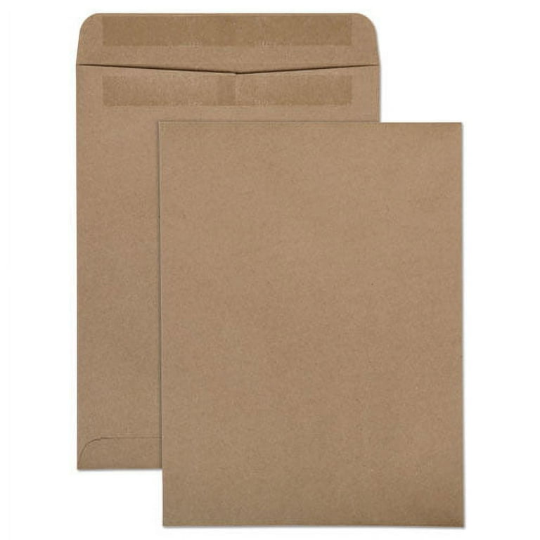Recycled Brown Kraft Redi-Seal Envelope, #10 1/2, Cheese Blade Flap, Redi-Seal Adhesive Closure, 9 x 12, Brown Kraft, 100/Box Recycled Brown Kraft Redi-Seal Envelope, #10 1/2, Cheese Blade Flap, Redi-Seal Adhesive Closure, 9 x 12, Brown Kraft, 100/Box