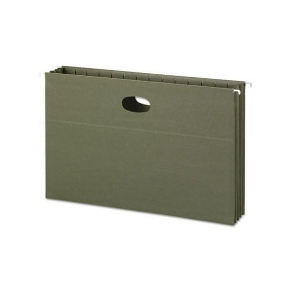 100% Recycled Hanging Pockets with Full-Height Gusset Legal Size, Standard Green, 10/Box