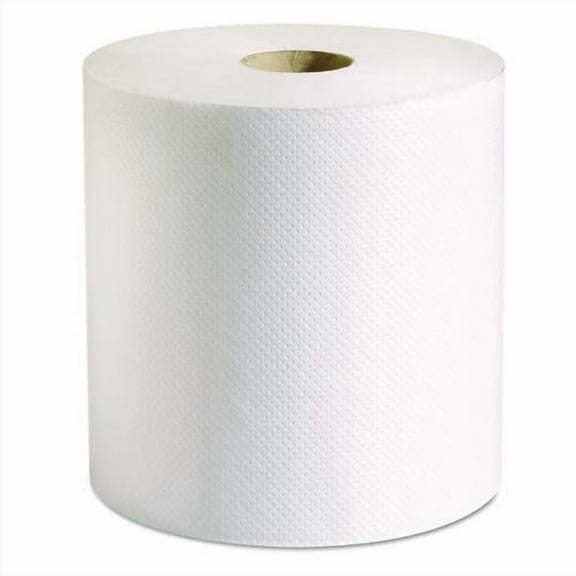 100% Recycled Hardwound Roll Paper Towels, 1-Ply, 7.88" x 800 ft, White, 6 Rolls/Carton | Bundle of 2
