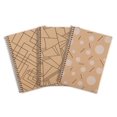 thumbnail image 1 of 100% Recycled Kraft Junior Notebook (3 Pack) - Designs - 6.5in x 9.5in (07120), 1 of 9