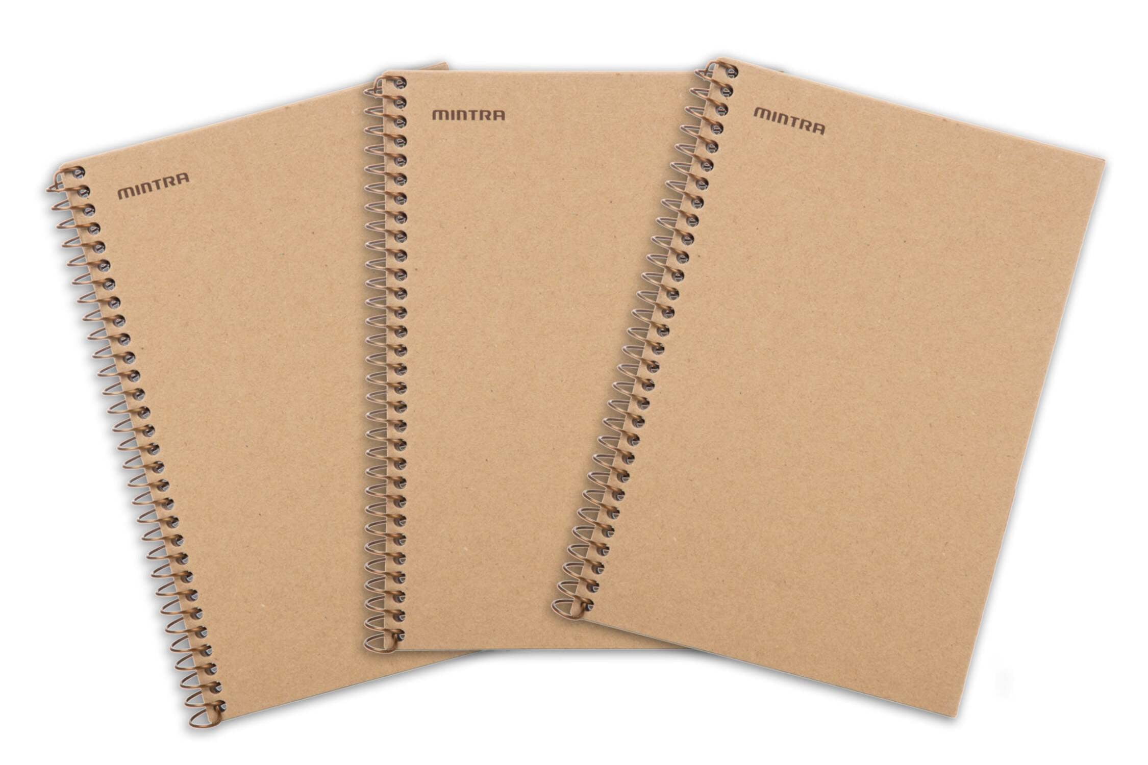 100% Recycled Kraft Junior Notebook (3 Pack) - Plain - 6.5in x 9.5in (07098)
