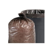 Stout 1.5 mil Trash Bags, 65 gal, 50"H x 51"W, Brown, 100 Bags