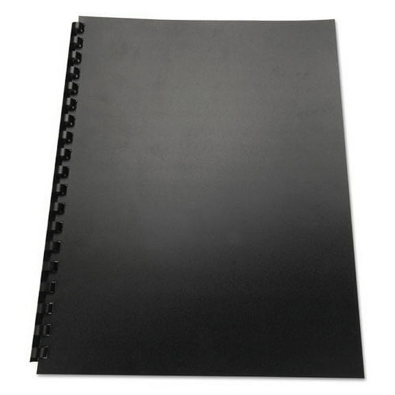 100% Recycled Poly Binding Cover, Black, 11 x 8.5, Unpunched, 25/Pack | Bundle of 2 Packs