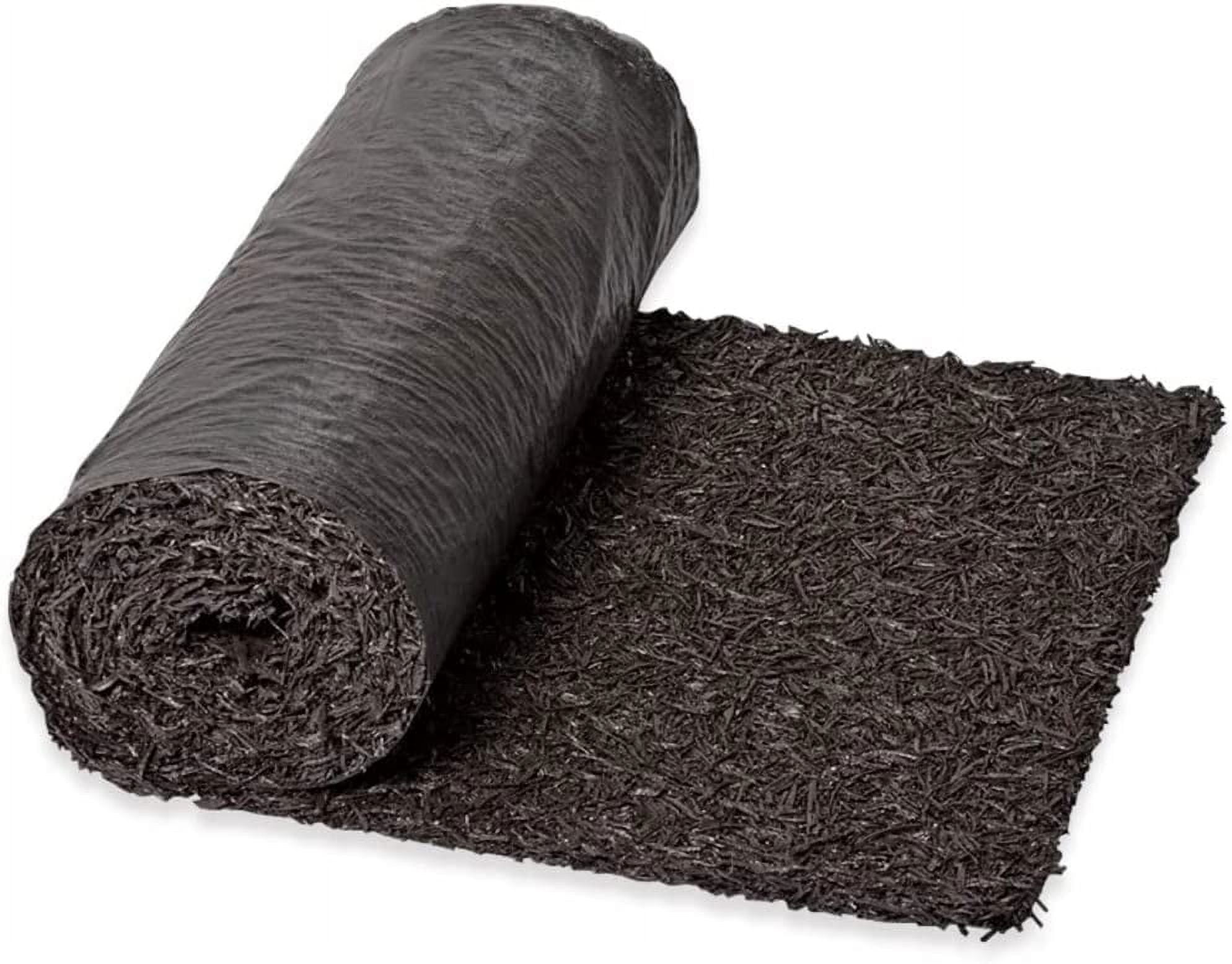 100% Recycled Rubber Walkway | Natural Looking Permanent Mulch Solution | Garden Pathway, Barrier & Edging Border Mat - 8' x 2'